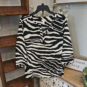 Zebra Print Women's Top